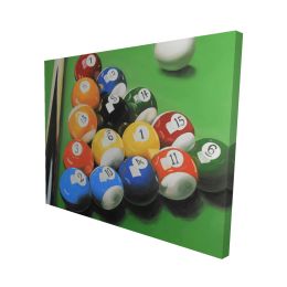 Pool table with ball formation - 16x20 Print on canvas