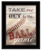 "Take Me Out to the Ball Game" by Marla Rae; Ready to Hang Framed Print; Black Frame