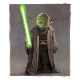 Star Wars: High Republic, Warrior Yoda Aggretsuko Comics Silk Touch Throw Blanket, 50" x 60"