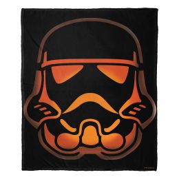 Star Wars, Storm Trooper Jack-o'-lantern Aggretsuko Comics Silk Touch Throw Blanket, 50" x 60"