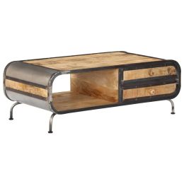 vidaXL Coffee Table 39.4"x19.7"x13.8" Solid Mango Wood