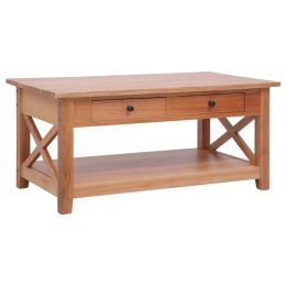 vidaXL Coffee Table 39.4"x21.7"x18.1" Solid Mahogany Wood