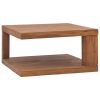 vidaXL Coffee Table 25.6"x25.6"x13" Solid Teak Wood