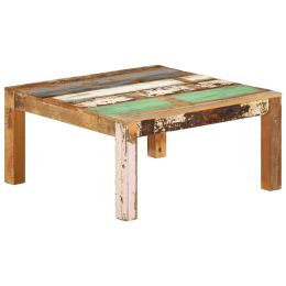 vidaXL Coffee Table 31.5"x31.5"x15.7" Solid Reclaimed Wood