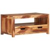 vidaXL Coffee Table 33.1"x19.3"x15.7" Solid Wood Acacia