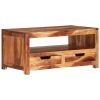 vidaXL Coffee Table 33.1"x19.3"x15.7" Solid Wood Acacia