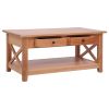 vidaXL Coffee Table 39.4"x21.7"x18.1" Solid Mahogany Wood