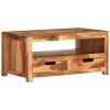 vidaXL Coffee Table 33.1"x19.3"x15.7" Solid Wood Acacia