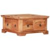 vidaXL Coffee Table 26"x27.6"x13.8" Solid Acacia Wood