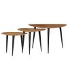 vidaXL Coffee Table Set 3 Pieces Solid Acacia Wood