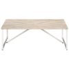 vidaXL Coffee Table 43.3"x43.3"x14.1" Solid Mango Wood