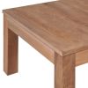 vidaXL Coffee Table Solid Teak Wood with Natural Finish 23.6"x23.6"x15.7"