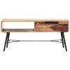 vidaXL Coffee Table 34.6"x21.7"x15.7" Solid Sheesham Wood