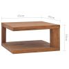 vidaXL Coffee Table 25.6"x25.6"x13" Solid Teak Wood