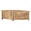 vidaXL Coffee Table 27.6"x27.6"x11.8" Solid Mango Wood