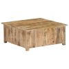 vidaXL Coffee Table 27.6"x27.6"x11.8" Solid Mango Wood