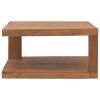 vidaXL Coffee Table 25.6"x25.6"x13" Solid Teak Wood