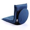 360 Degree Swivel Gaming Chair Folded Video Game Chair;  Adjustable Folding Floor Lazy Man Sofa Chair;  Comfortable Padded Backrest - Blue