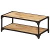 vidaXL Coffee Table 35.4"x17.7"x13.8" Solid Rough Mango Wood