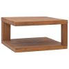 vidaXL Coffee Table 25.6"x25.6"x13" Solid Teak Wood