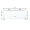 Modern Farmhouse Double Barn Door TV Stand for TVs up to 65 Inches, 58 Inch, White color