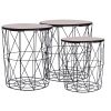 vidaXL Coffee Table 3 pcs Black