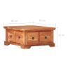 vidaXL Coffee Table 26"x27.6"x13.8" Solid Acacia Wood