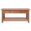 vidaXL Coffee Table 39.4"x21.7"x18.1" Solid Mahogany Wood