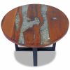 vidaXL Coffee Table Teak Resin 23.6"