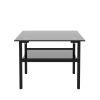 Black glass coffee table, modern and simple, black living room coffee table, side table