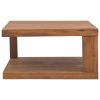 vidaXL Coffee Table 25.6"x25.6"x13" Solid Teak Wood