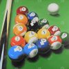 Pool table with ball formation - 32x32 Print on canvas