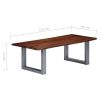 vidaXL Coffee Table with Live Edges 45.3"x23.6"x15.7"