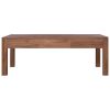 vidaXL Coffee Table 43.3"x23.6"x15.7" Solid Teak Wood