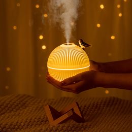 200ML USB Ultrasonic Cool Mist Maker Air Humidifier With Warm LED Lamp For Home Kids Room Mini Aroma Diffuser Humidificador (Type: Bird)