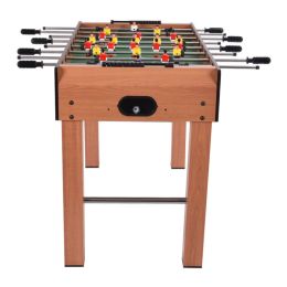 Family Fun Games Indoor/Outdoor Competition Game Soccer Table (Color: Brown)