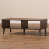 Pierre Mid-Century Modern Wood Coffee Table